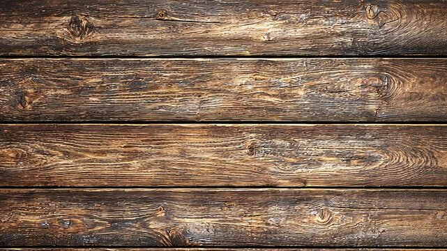 Textured Wooden Planks Background with Natural Grain Patterns in Rich Brown Color Tones