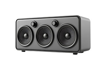 Fototapeta premium horizontal rectangular music speaker isolated on transparent background