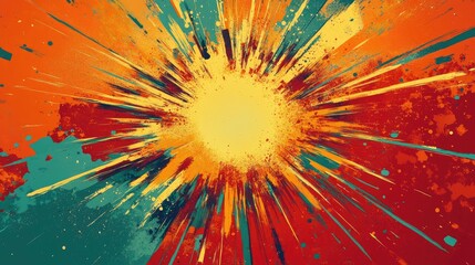 Abstract Colorful Explosion