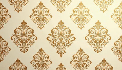 Intricate floral damask pattern in beige and gold , elegant, flower, beige
