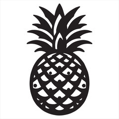 Obraz premium Pineapple Vector art illustration with leaves