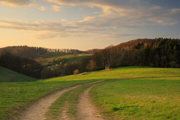 sunset in the mountains