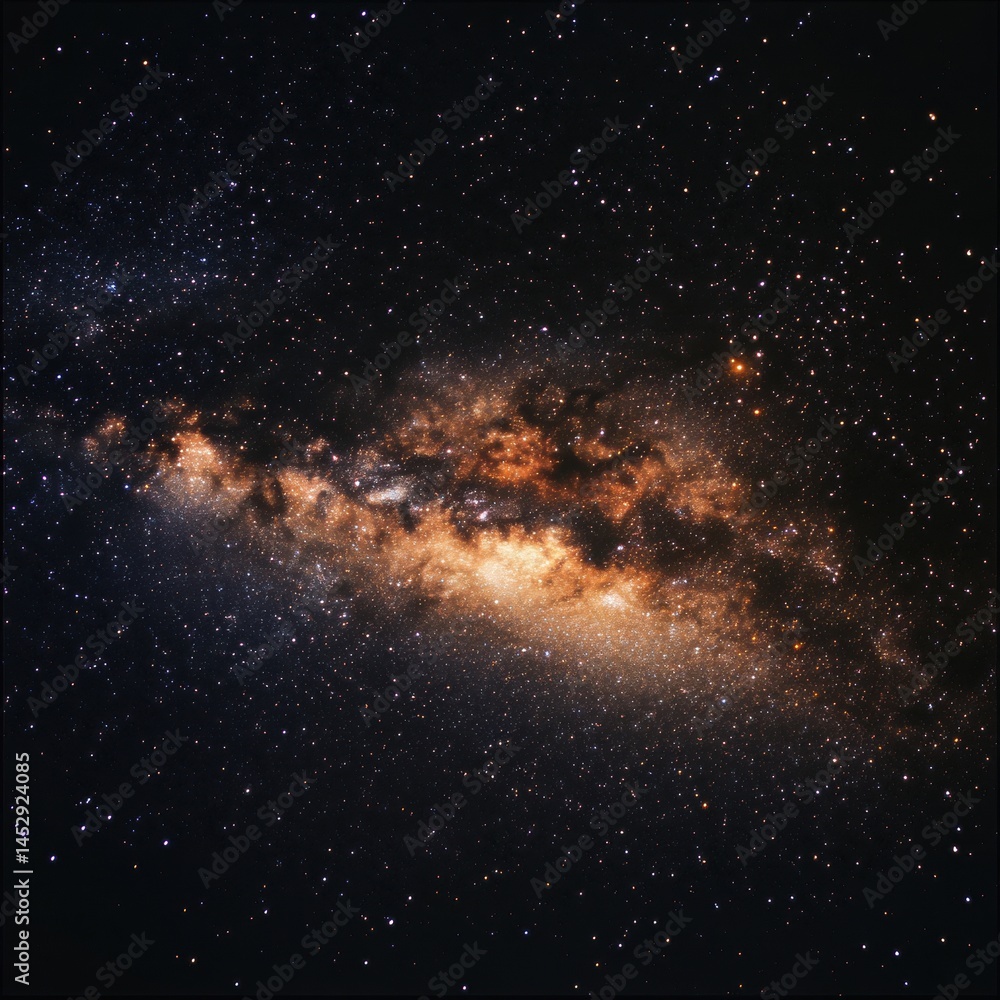 Aufkleber captivating milky way galaxy displaying countless stars and cosmic dust in a vast celestial landscap