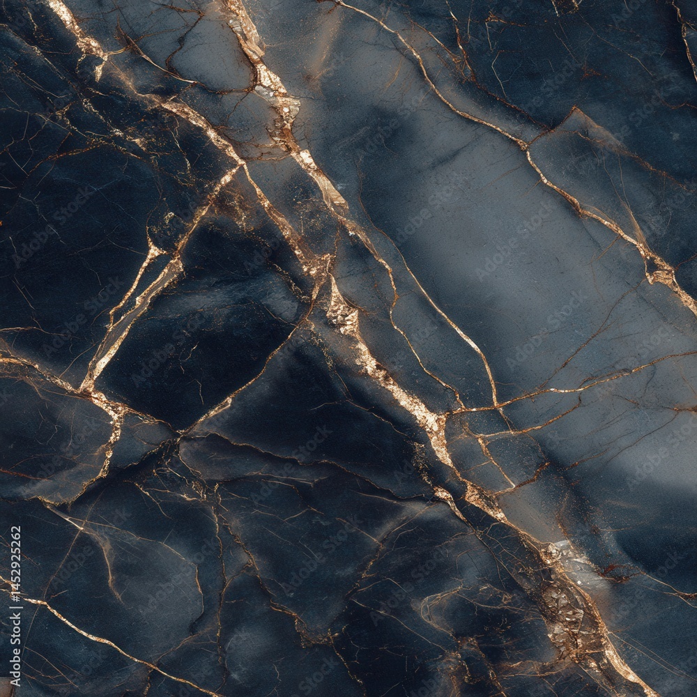 Aufkleber elegant dark marble texture with golden veins creating a luxurious and sophisticated background perf