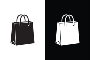 Shopping bag icon vector on White Background ,Vector Art Illustration on white background.
