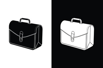 Briefcase icon vector on White Background ,Vector Art Illustration on white background.