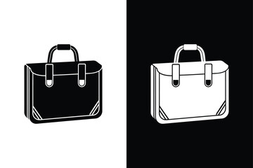  Business Bag icon vector on White Background ,Vector Art Illustration on white background.