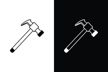 Hammer icon vector on White Background ,Vector Art Illustration on white background.