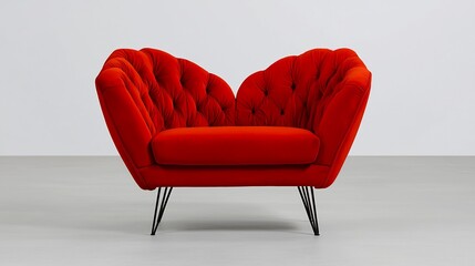 Red Velvet Armchair