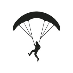 Paraglider Flight Over Mountain Landscape