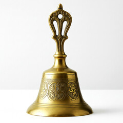 Brass bell on white background.jpg, Brass bell on white background