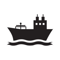 Cargo Ship Sailing Ocean Scene