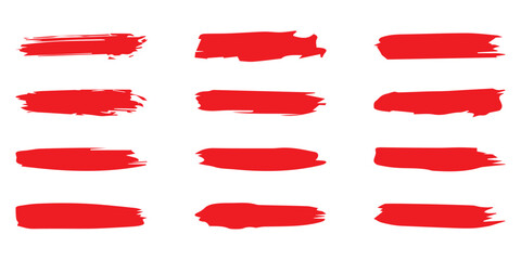 illustration of black paint brush stroke stripe isolated set design banner decoration .stripes ,lines brush stroke banner design.