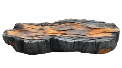 Illuminated Wooden Slab with Intricate Patterns and Warm Glow for Design Projects