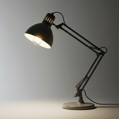 Minimalist desk lamp isolated on white