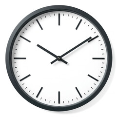 Modern wall clock isolated on white