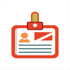 Professional ID Name Tag Vector Illustration