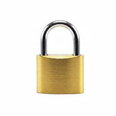 Fototapeta premium Small padlock on white background