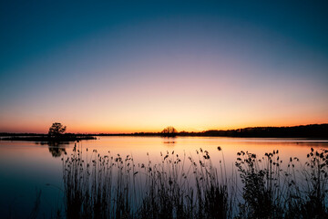 Sunrise over the lake.