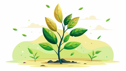 Tiny leaves in quiet grace,
Emerging strong in open space.
White surrounds this greenest hue,
Symbol of all things fresh and new.