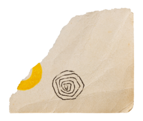 Torn corner of yellowed vintage page from old retro magazine