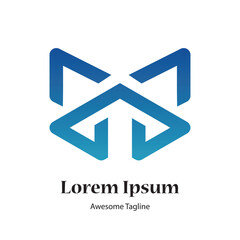 M letter creative logo design icon