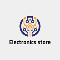 electronics gadgets store logo design vector