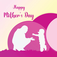 Happy Mothers Day A Silhouette of Love