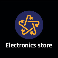 electronics gadgets store logo design vector