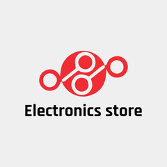 electronics gadgets store logo design vector