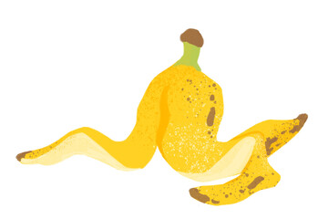Isolated banana peel illustration