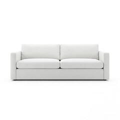 white sofa isolated on white background