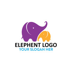 elephants logo design vector