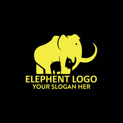 elephants logo design vector