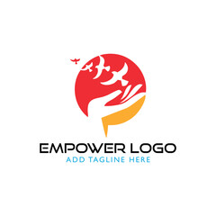 empowering logo design vector