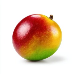 Ripe mango fruit close up shot on white background