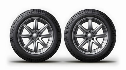 Obraz premium Professional 3D Realistic Tires for Winter or Summer Car Wheels