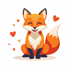 Playful Smiling Fox – Bold Colors, Vector Art4