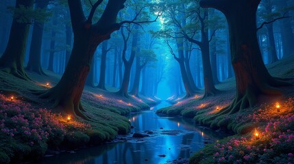 Fototapeta premium Radiant Woodland Wonderland