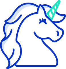 unicorn illustration on a white background     