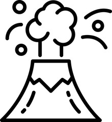 volcano illustration on a white background     