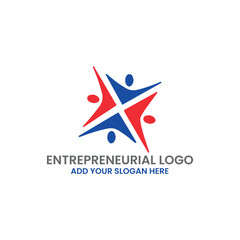 Fototapeta premium entrepreneurial logo design vector