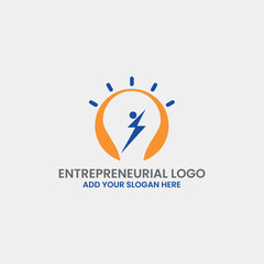 entrepreneurial logo design vector
