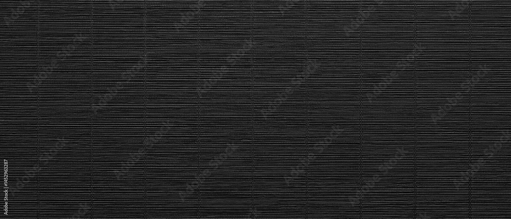 Poster Dark black rough textured striped pattern abstract background for template pages and banners.