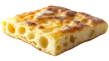 Crispy Baked Bread Slice Golden Crust Airy Interior Texture