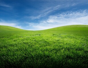 Fototapeta premium green grass field isolated