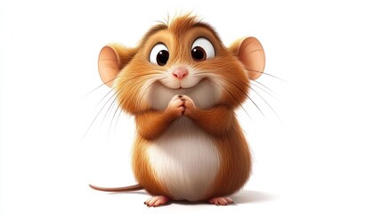 Cute, cartoon mouse with big eyes