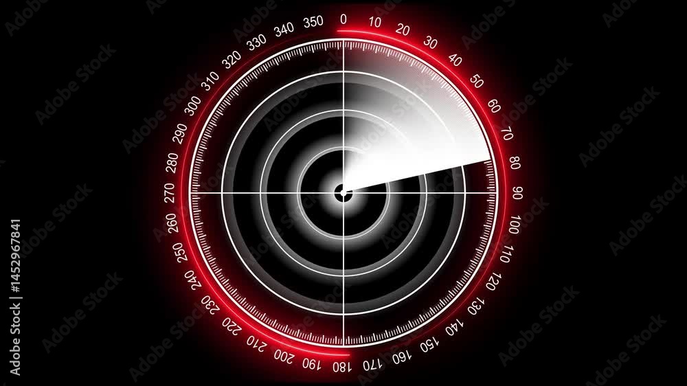 Poster digital radar screen with targets on monitor in searching. air search . military radar screen is sca