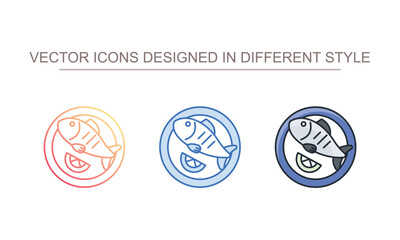 Fish Food icon design with white background stock illustration