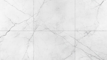 Seamless White Marble Tiles Pattern with Dark Veins Texture for Modern Surface